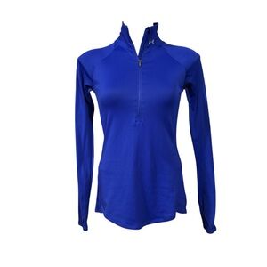 Under armour half zip blue workout jacket size small